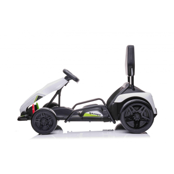 Gokart Fast 3 Drift na akumulator dla dzieci Biały + Funkcja driftu + Silniki 2x150W + Radio LED + Pasy